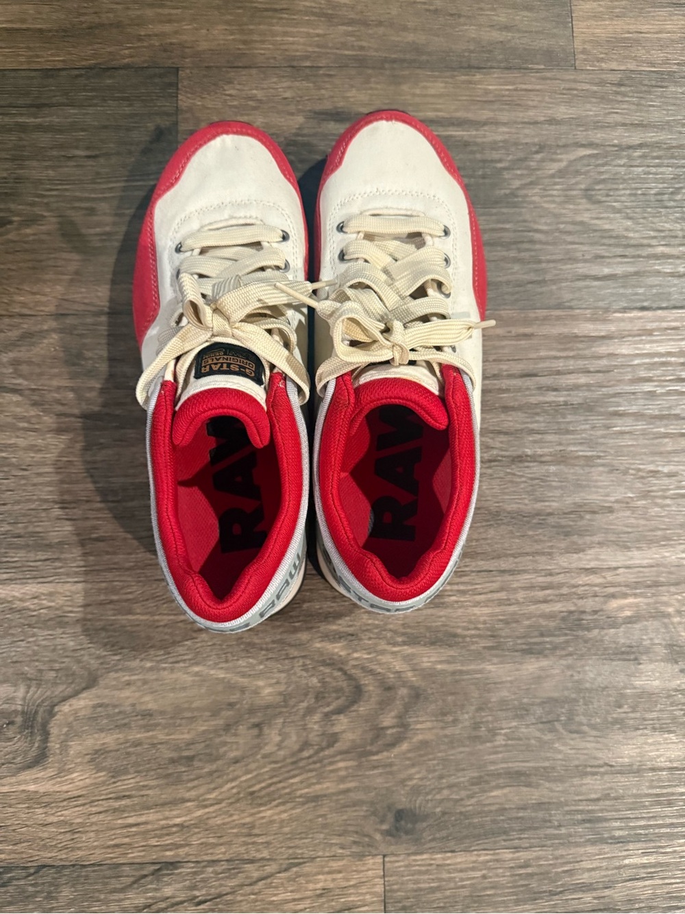 G-Star Raw Red and Cream Calow Sneakers